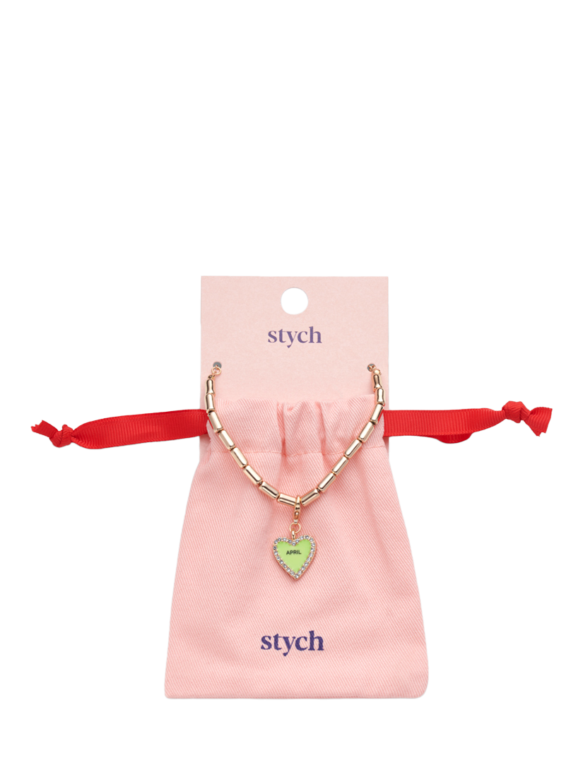 Product image 3 of 3, which shows Stych Kids' Birthstone & Month Charm Necklace, April