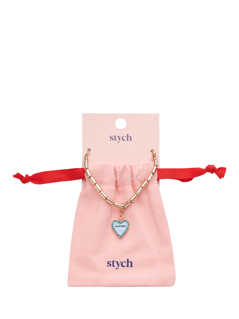 Product image 3 of 3, which shows Stych Kids' Birthstone & Month Charm Necklace, December