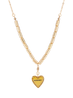 Stych Kids' Birthstone & Month Charm Necklace, November