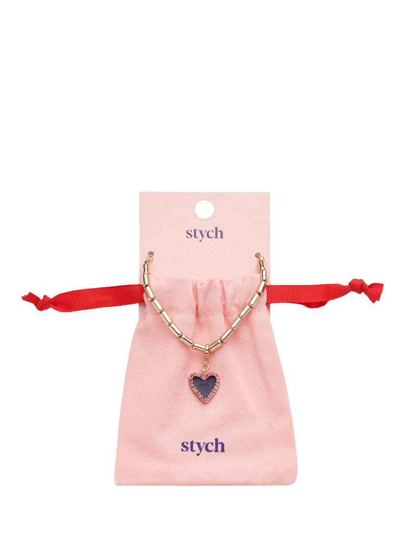 Product image 3 of 3, which shows Stych Kids' Birthstone & Month Charm Necklace, June