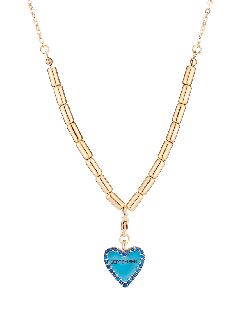 Product image 1 of 3, which shows Stych Kids' Birthstone & Month Charm Necklace, September