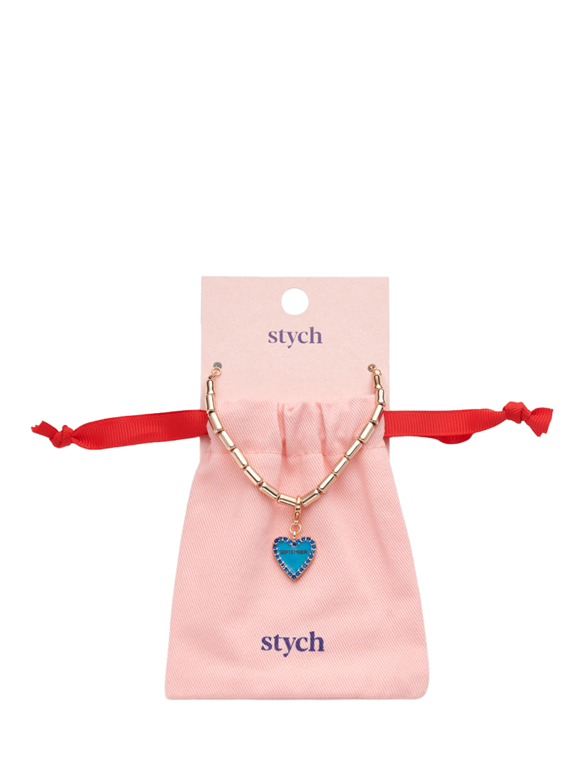 Product image 3 of 3, which shows Stych Kids' Birthstone & Month Charm Necklace, September