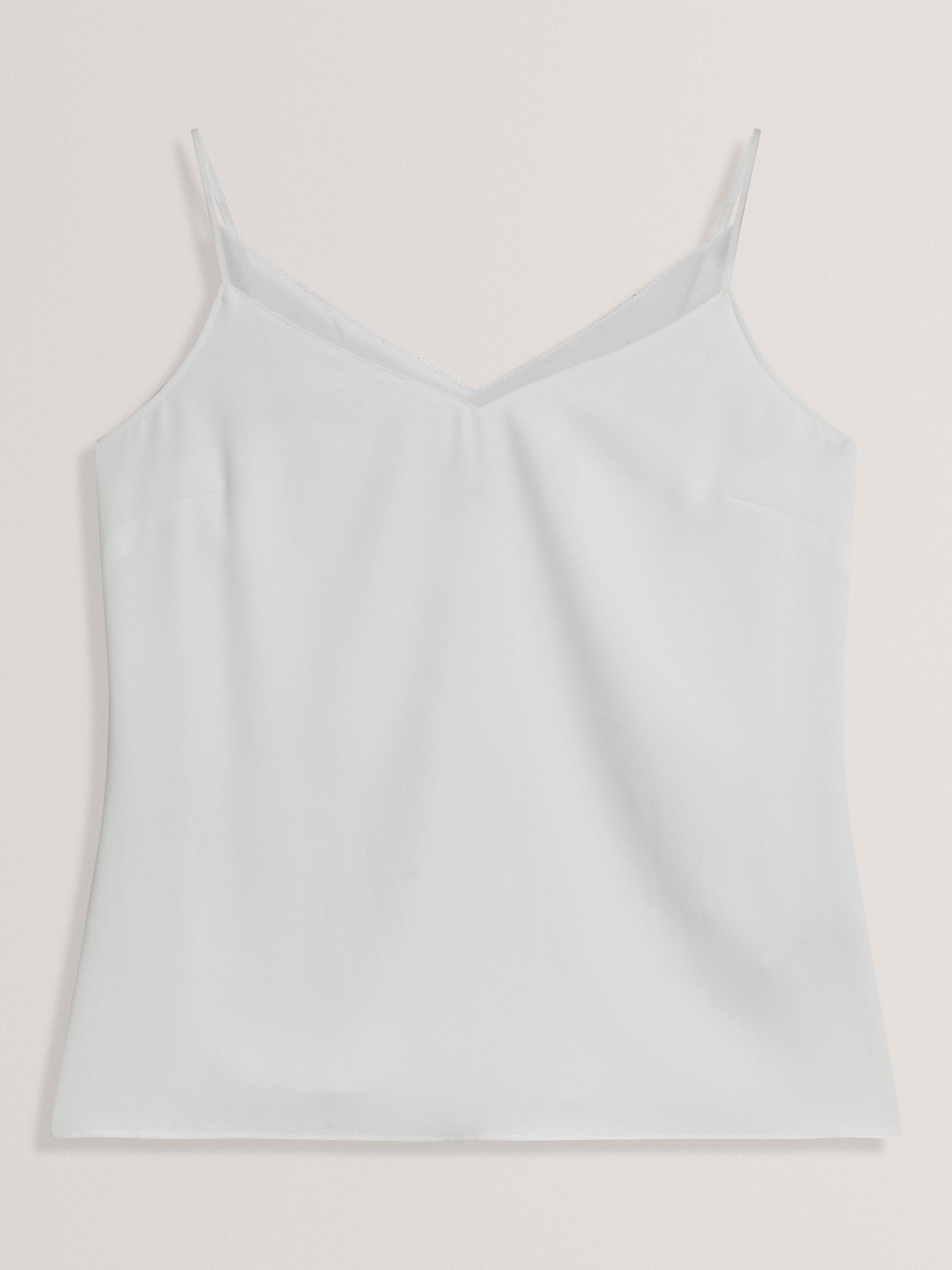 Product image 6 of 6, which shows Ted Baker Lulea Chiffon Insert Cami Top, White, 10