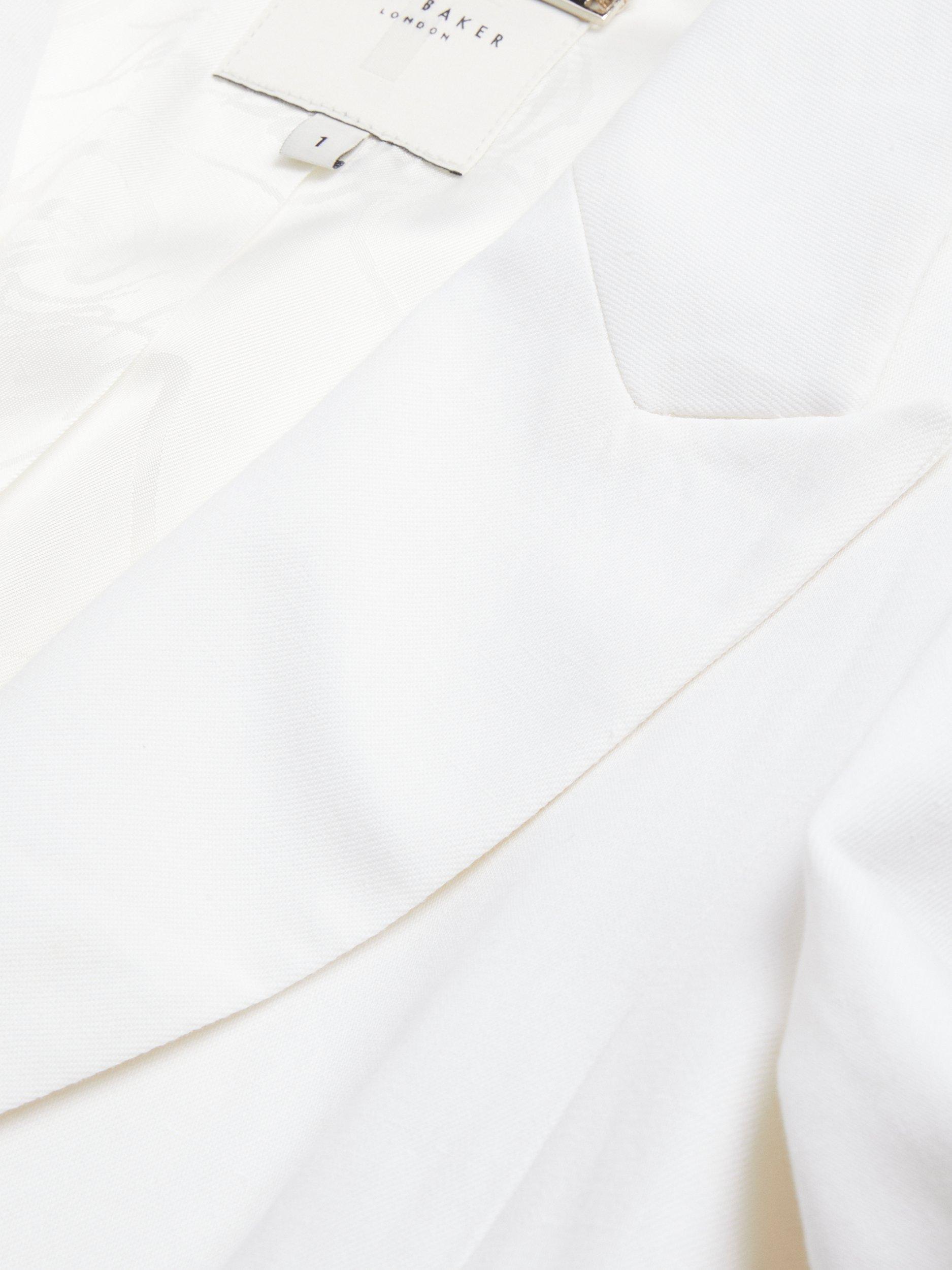 Product image 4 of 6, which shows Ted Baker Musub Linen Blend Tailored Jacket, White, 8