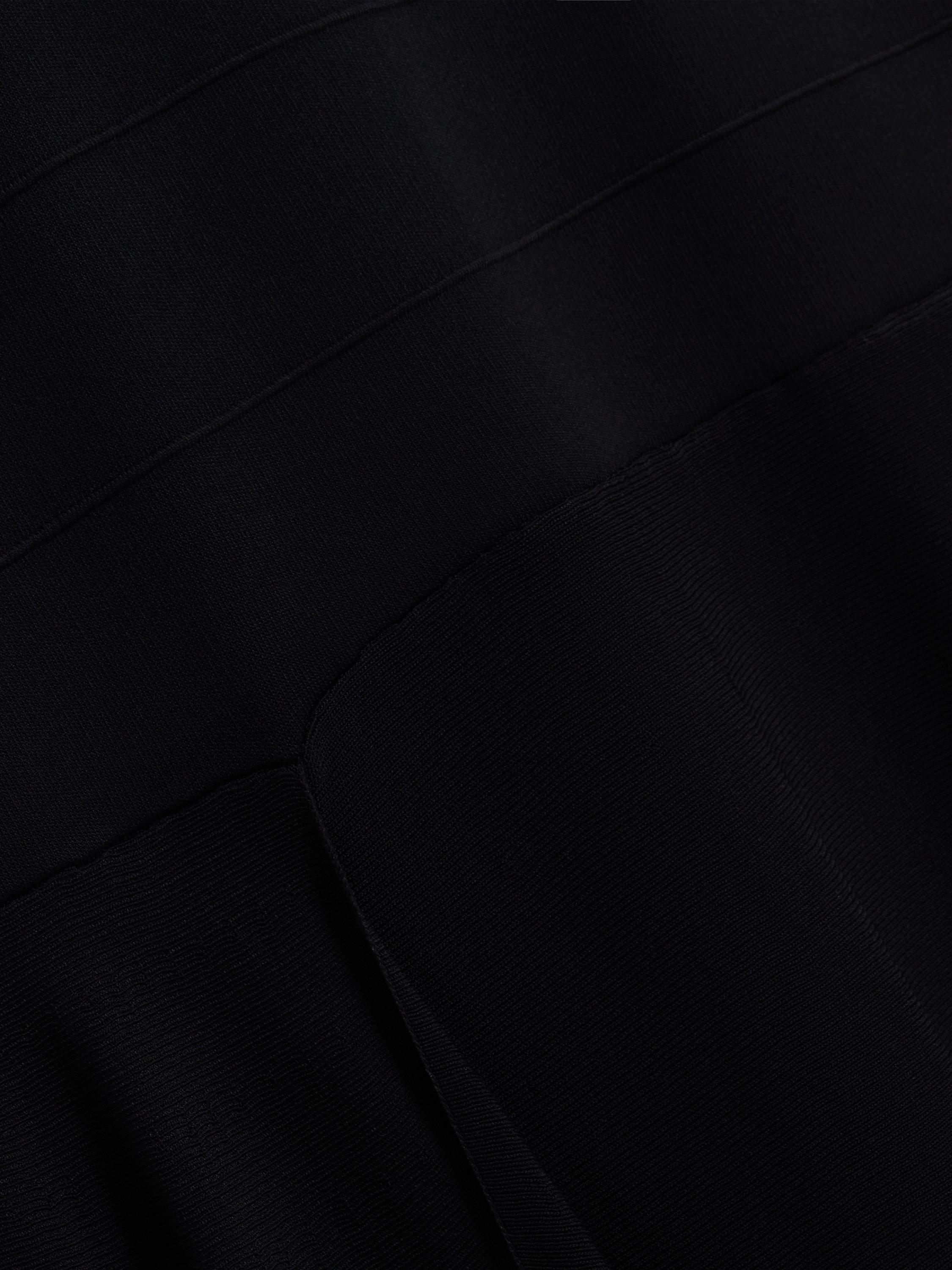Product image 4 of 5, which shows Ted Baker Asymmetric Hem Knitted Midi Dress, Black, 6
