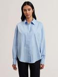 Ted Baker Izote Oversized Drop Shoulder Bib Detail Shirt, Light Blue