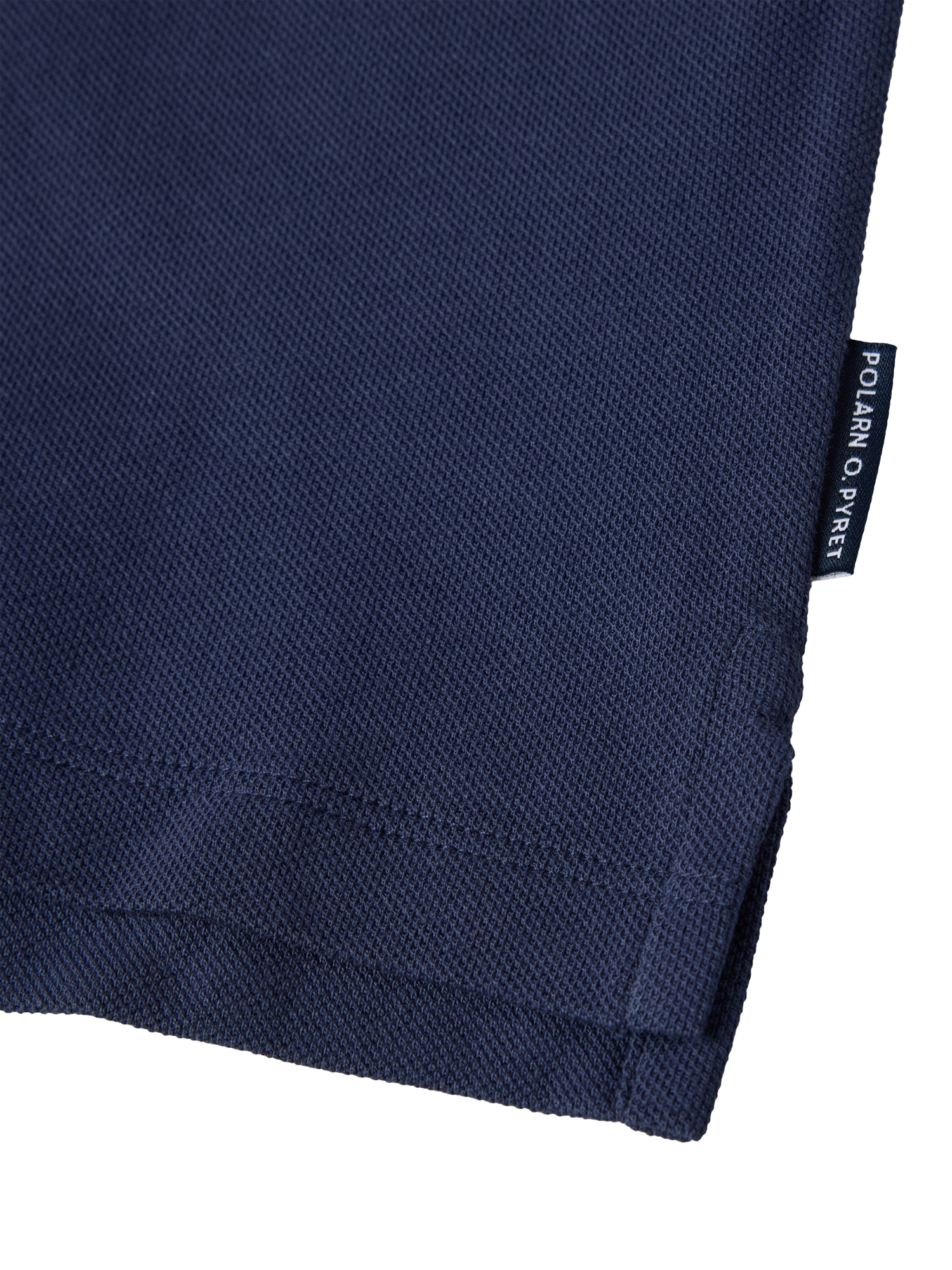 Product image 3 of 3, which shows Polarn O. Pyret Kids' Organic Cotton Polo Shirt, Navy, 3-4 years
