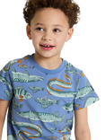 Polarn O. Pyret Kids' Fish T-Shirt, Blue