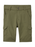 Polarn O. Pyret Kids' Organic Cotton Cargo Shorts, Green