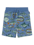 Polarn O. Pyret Kids' Fish Shorts, Blue