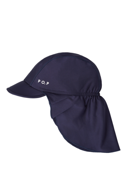 Polarn O. Pyret Kids' UV Plain Legionnaire Hat, Blue, Blue