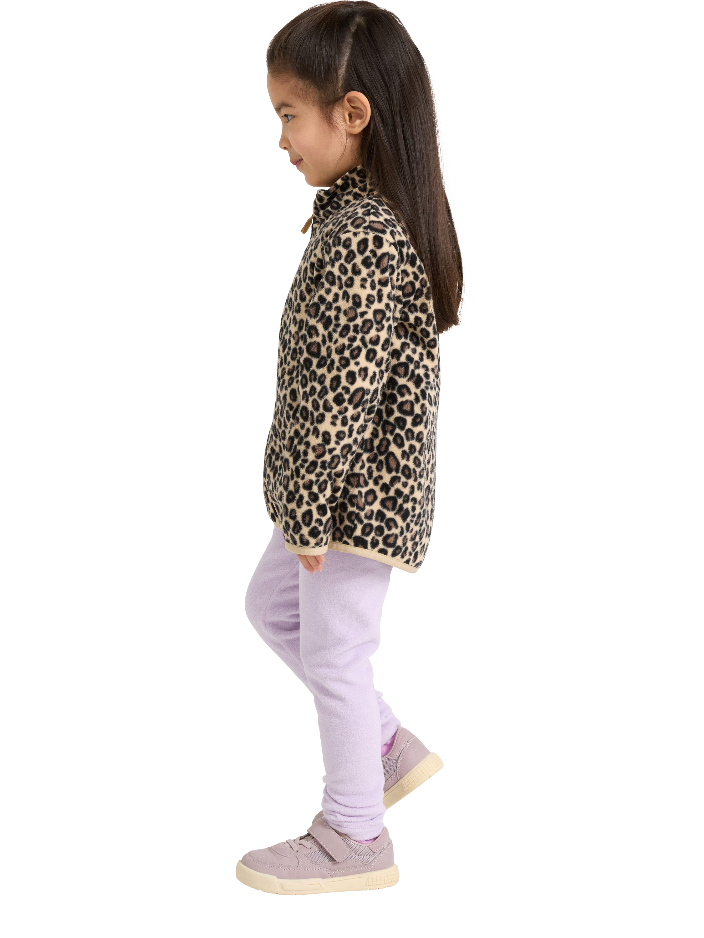 Product image 3 of 6, which shows Lindex Baby Fleece Leggings, Light Lilac, 4-5 years