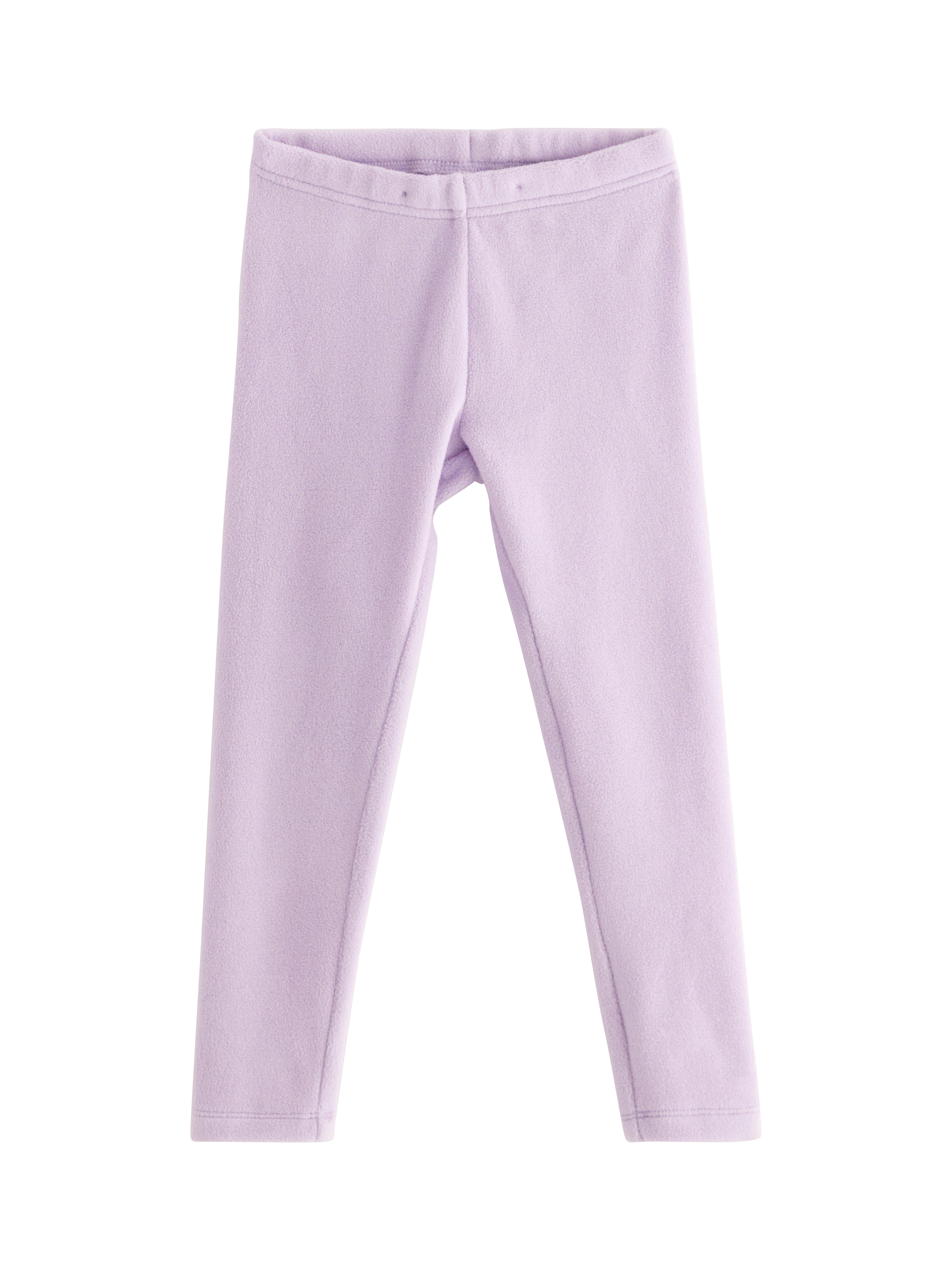 Product image 4 of 6, which shows Lindex Baby Fleece Leggings, Light Lilac, 4-5 years