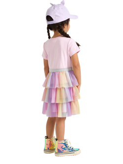 Lindex Kids' Unicorn Tiered Dress, Multi - view 2, Multi