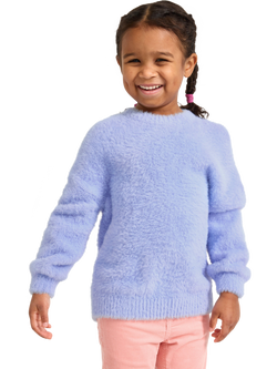 Lindex Kids' Fluffy Jumper, Light Blue, Light Blue
