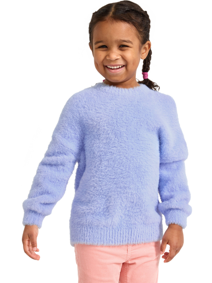 Lindex Kids' Fluffy Jumper, Light Blue, Light Blue