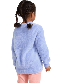 Lindex Kids' Fluffy Jumper, Light Blue - view 2, Light Blue