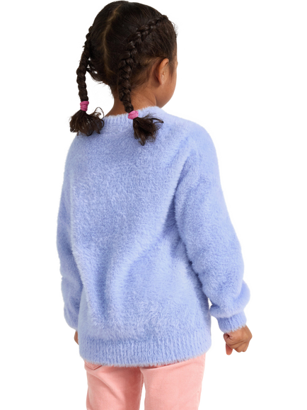 Lindex Kids' Fluffy Jumper, Light Blue - view 2, Light Blue