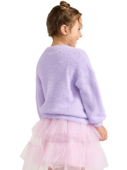 Lindex Kids' Fluffy Jumper, Light Lilac - view 2, Light Lilac