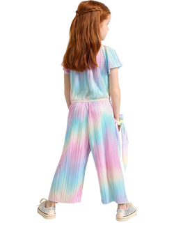 Lindex Kids' Glittery Cropped Wide Leg Jumpsuit, Light Pink - view 2, Light Pink