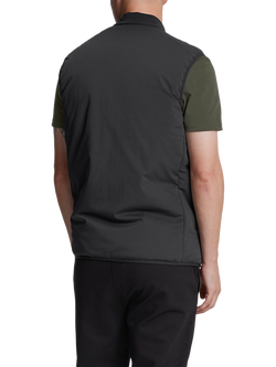 Lyle & Scott Hybrid Double Baffle Gilet, Jet Black - view 2, Jet Black