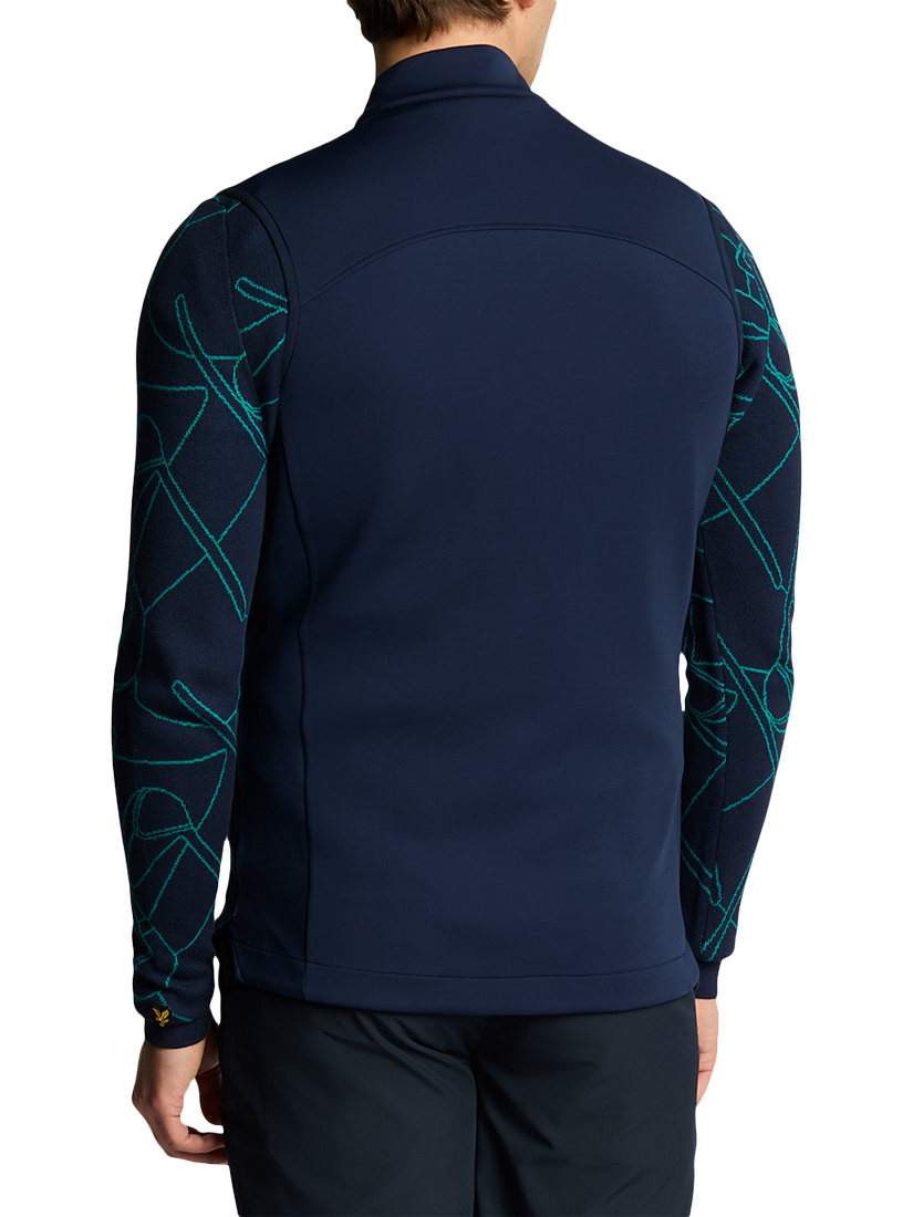 Product image 3 of 5, which shows Lyle & Scott Hybrid Golf Gilet, Ryder Blue, XS