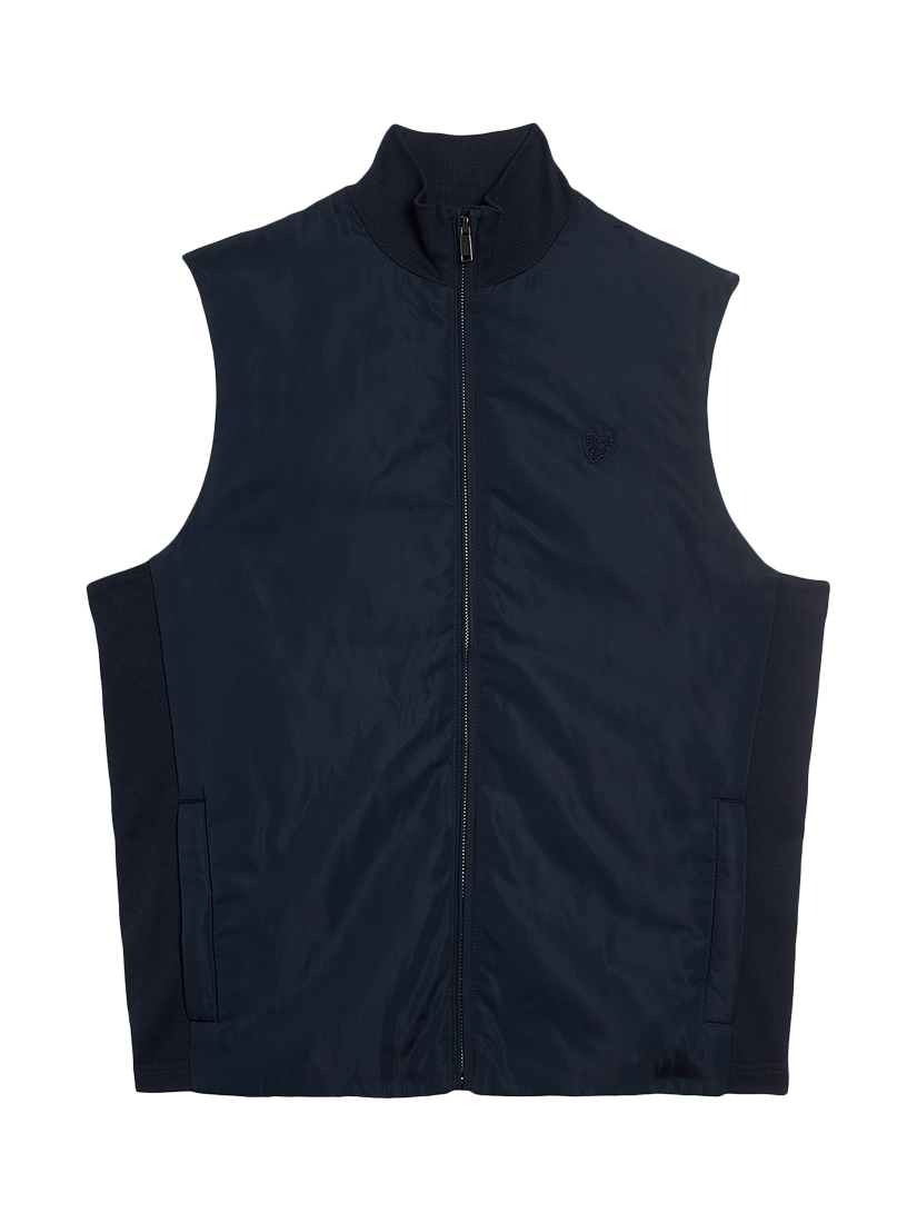 Product image 3 of 5, which shows Lyle & Scott Tonal Hybrid Gilet, Dark Navy, XS