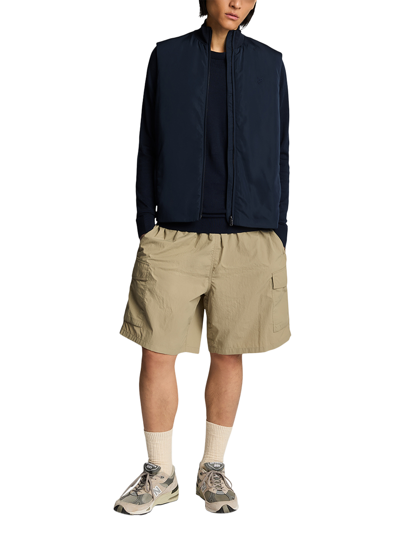 Product image 4 of 5, which shows Lyle & Scott Tonal Hybrid Gilet, Dark Navy, XS