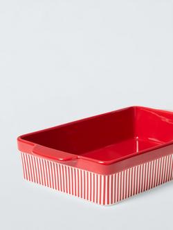 John Lewis Christmas Fine China Roaster, Red - view 2, Red