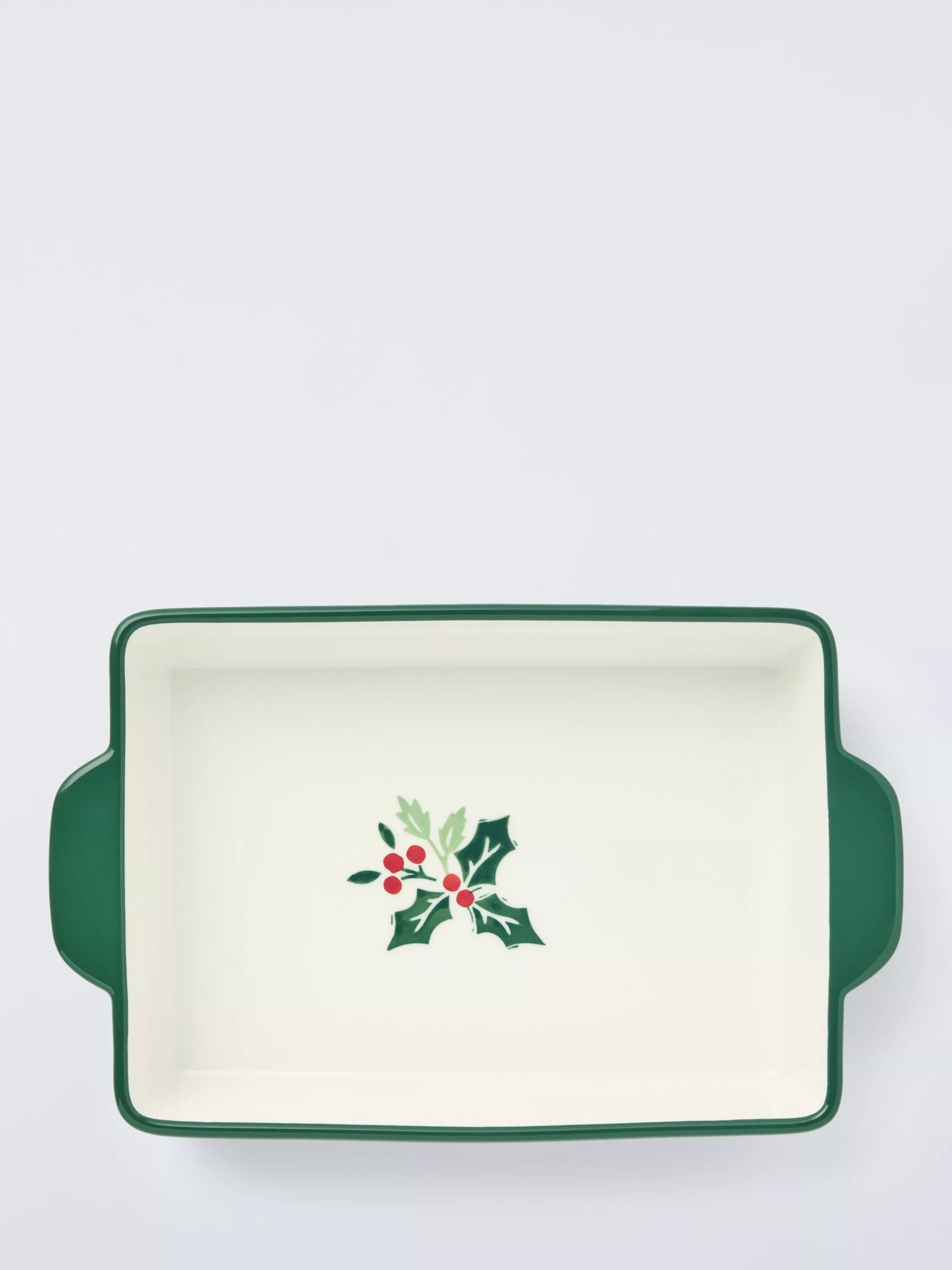 John Lewis Christmas Fine China Roaster, Green