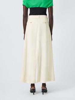 John Lewis x A.W.A.K.E. MODE Pleat Detail Wool Maxi Skirt, Off White - view 2, Off White