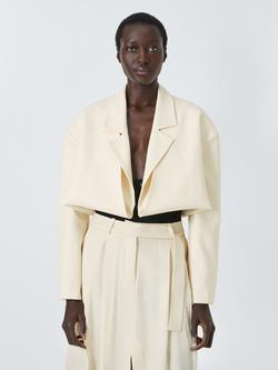 John Lewis x A.W.A.K.E. MODE Multi Way Tailored Wool Blazer, Off White, Off White