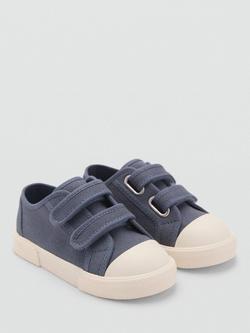 Mango Kids' Double Rip-Tape Trainers, Medium Blue - view 2, Medium Blue