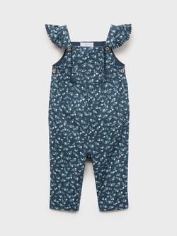 Mango Baby Haiti Dungarees, Navy/Multi, Navy/Multi