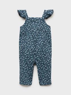 Mango Baby Haiti Dungarees, Navy/Multi - view 2, Navy/Multi