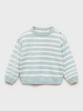 Mango Baby Gufi Stripe Jumper, Green