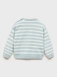 Mango Baby Gufi Stripe Jumper, Green