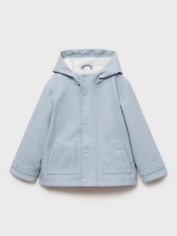 Mango Kids' Rain Jacket, Pastel Blue, Pastel Blue