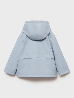 Mango Kids' Rain Jacket, Pastel Blue - view 2, Pastel Blue