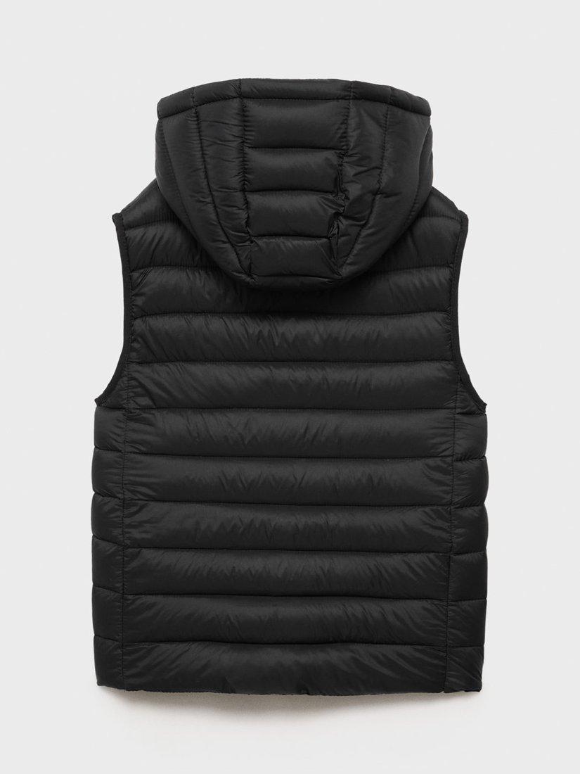 Product image 2 of 4, which shows Mango Kids' Unicov Padded Gilet, Black, 5-6 years
