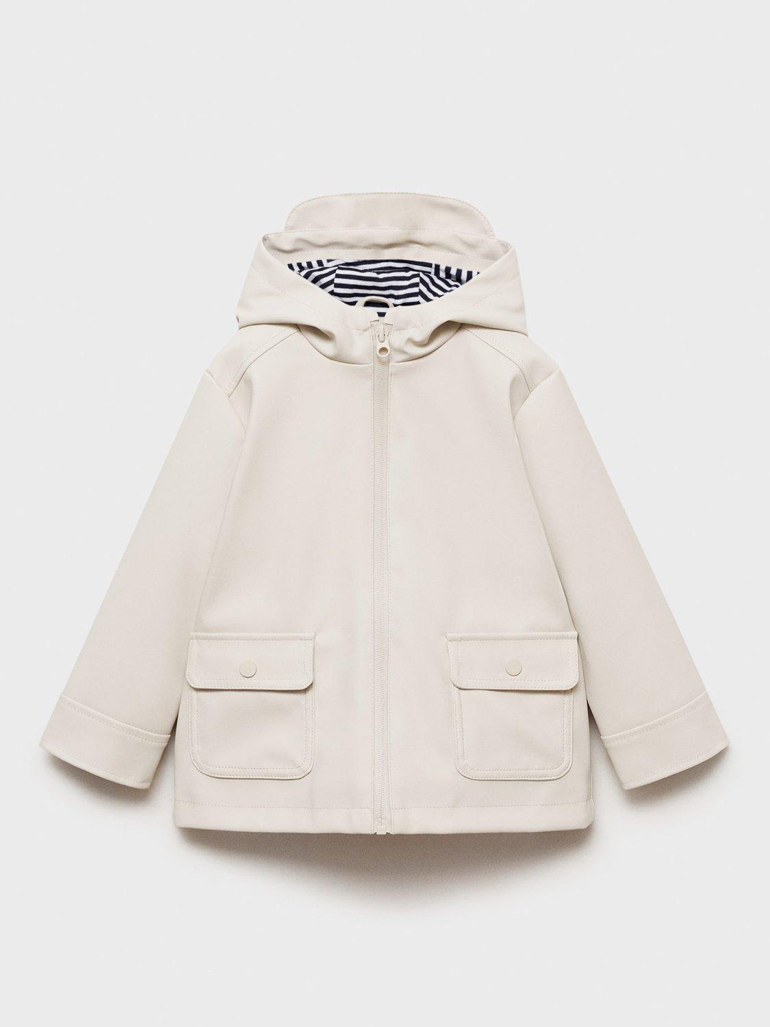 Product image 1 of 4, which shows Mango Kids' Rafa Jacket, Natural White, 12-18 months