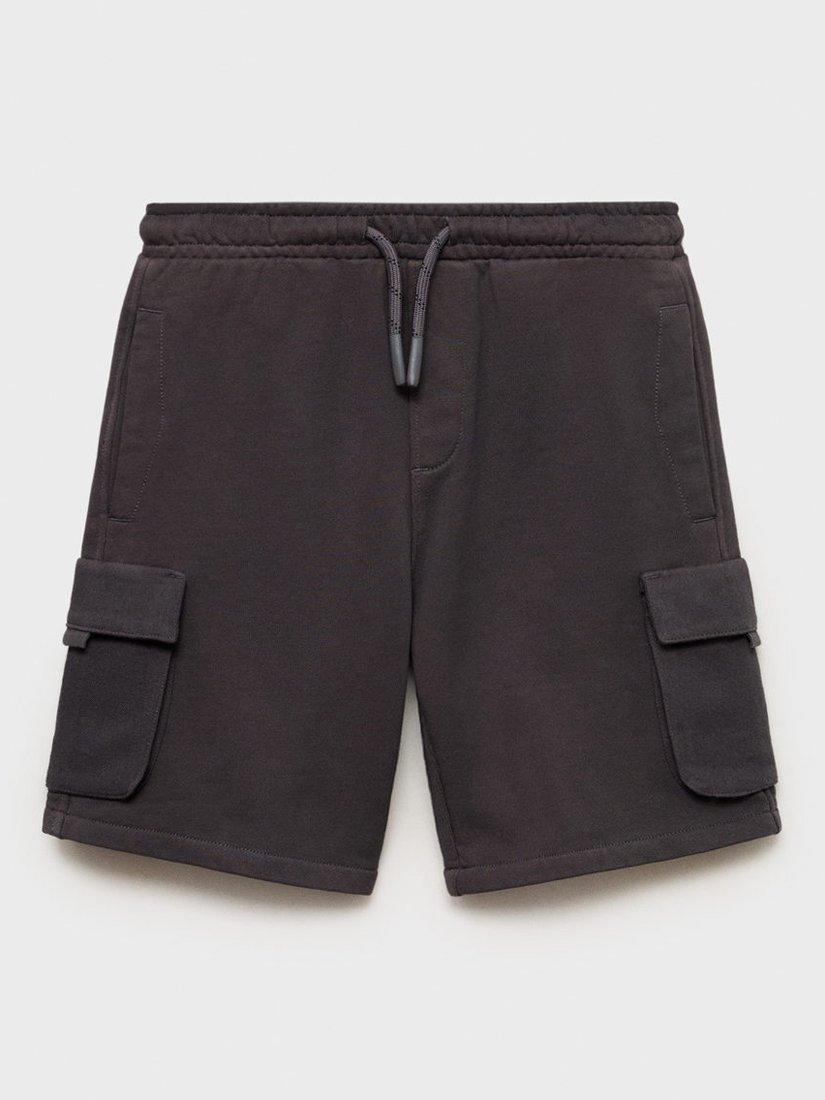 Mango Kids' Cargo Shorts, Charcoal