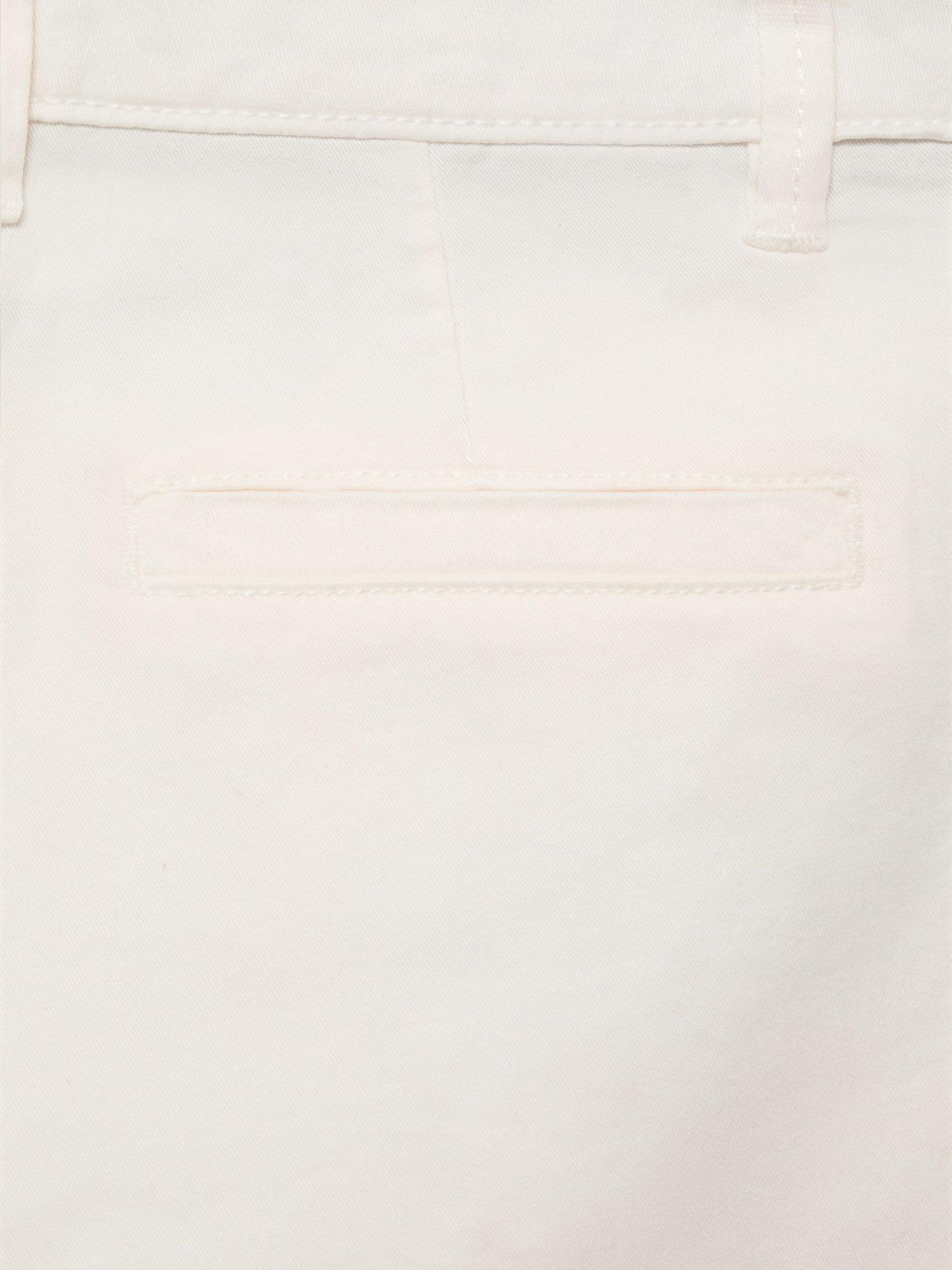 Product image 3 of 4, which shows Mango Kids' Pico Chino Shorts, White, 10 yrs