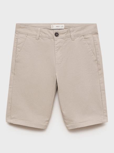Mango Kids' Pico Chino Shorts - view 2, Natural White