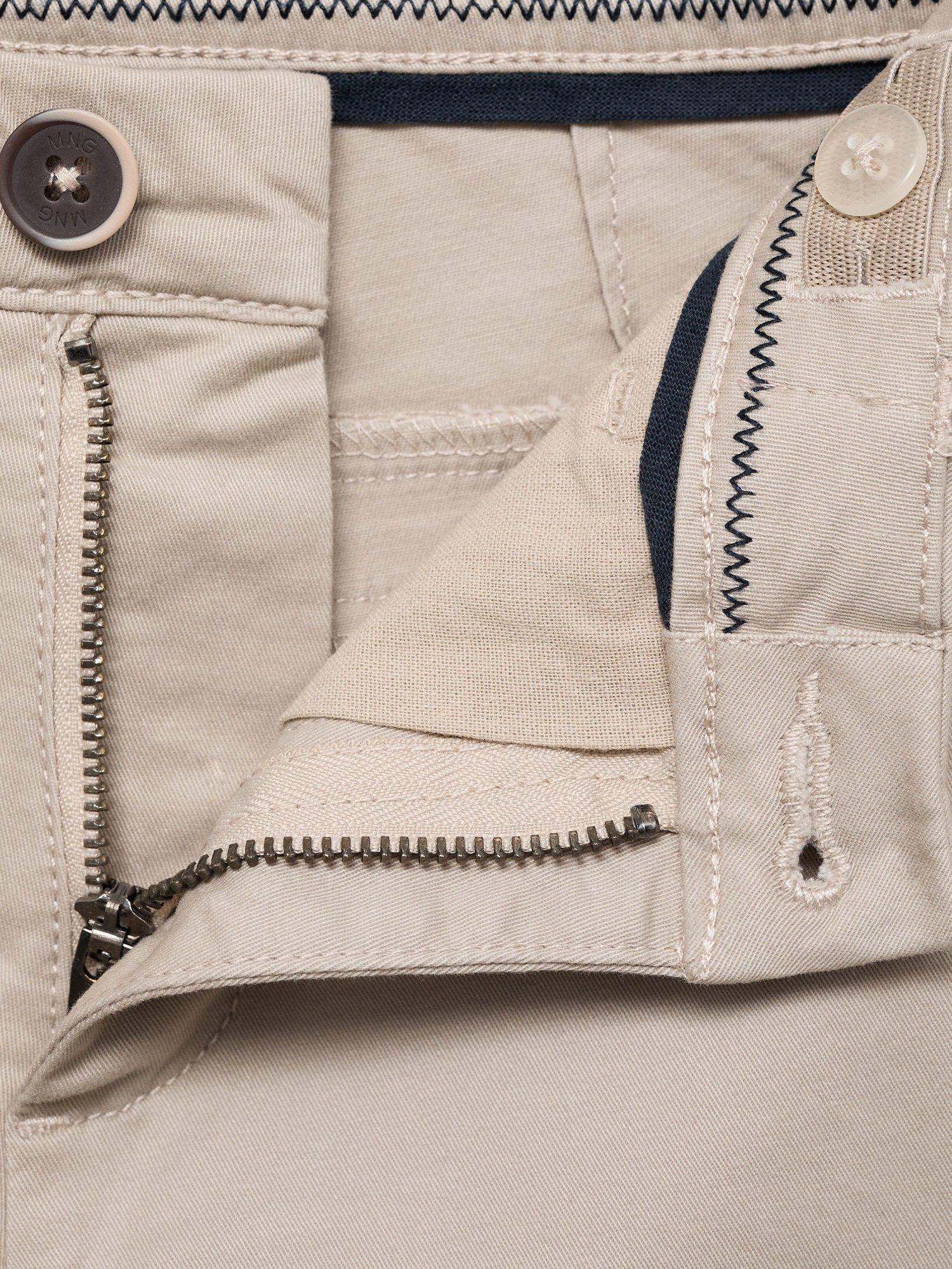 Product image 5 of 5, which shows Mango Kids' Pico Chino Shorts, Natural White, 6 yrs