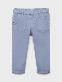 Mango Kids' Limon Trousers, Medium Blue, Medium Blue