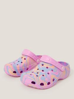 Monsoon Kids' Rainbow Marbled Clogs, Multi - view 2, Multi