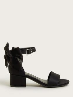 Monsoon Kids' Two-Part Bow Heels, Black