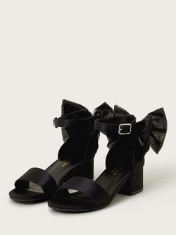 Monsoon Kids' Two-Part Bow Heels - view 2, Black