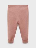 Mango Kids' Pluto Knitted Leggings, Pink